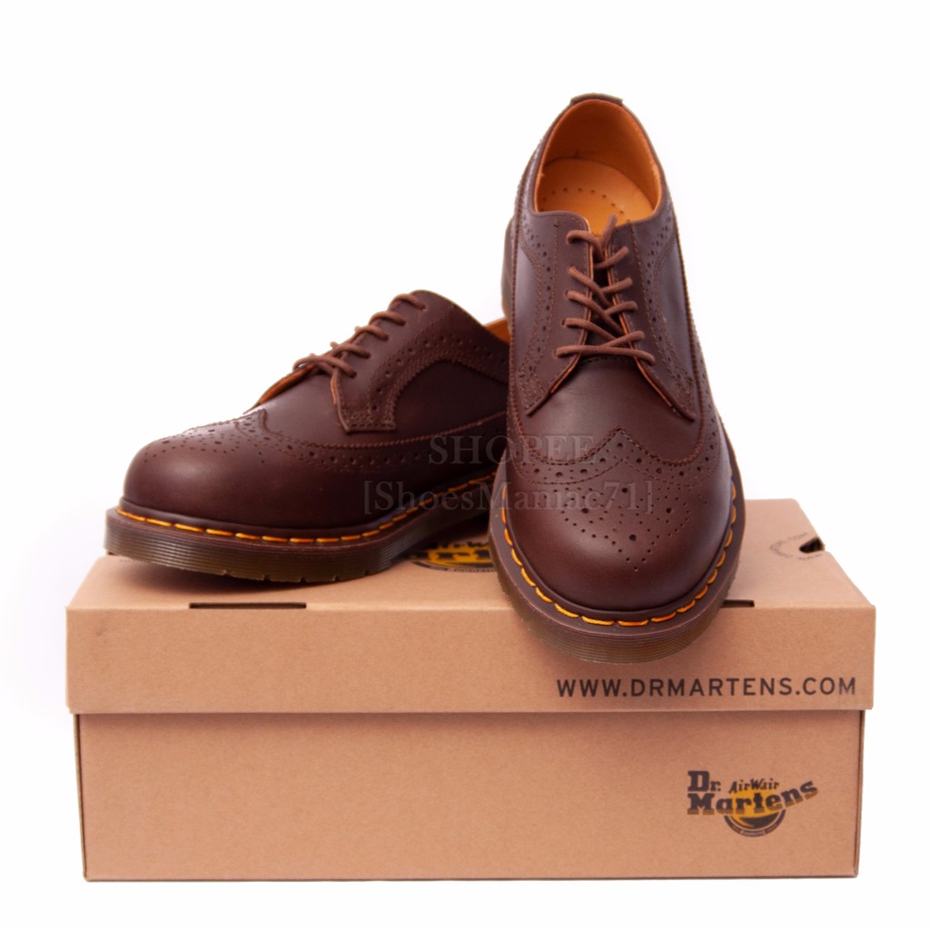 Dr martens wingtip brown hotsell