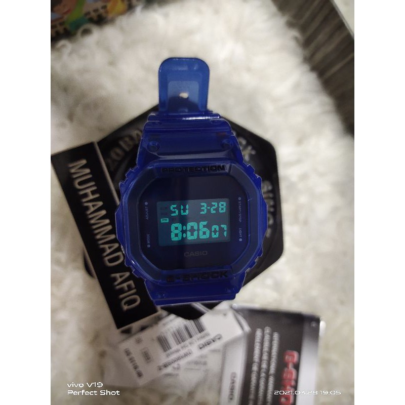 Casio g shock original dw56000 Jelly biru Shopee Malaysia