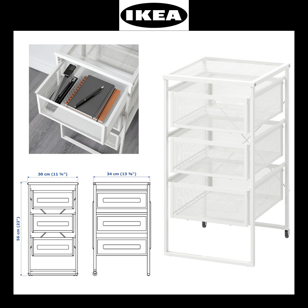 IKEA LENNART Multipurpose Office home A4 Paper Drawer unit with castor
