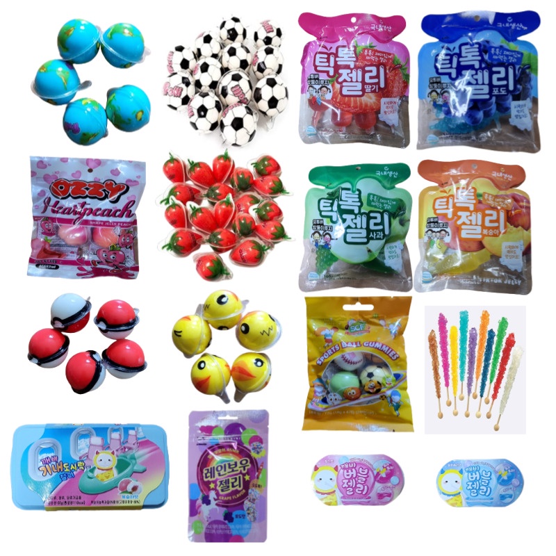 Korean Snack ASMR Gummi Earth / Tiktok Fruit / Pokemon Monster