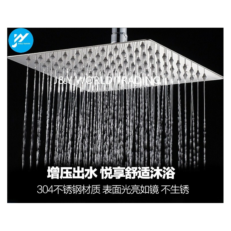 8 10 12 Inch Ultra Thin 304 Stainless Steel Rain Shower Head Square ...