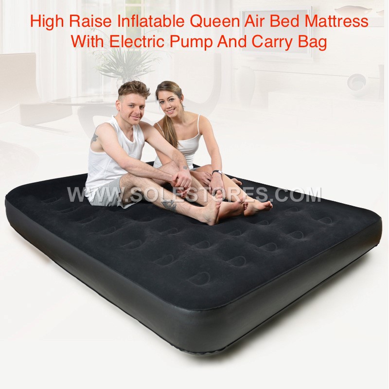 High Raise Inflatable Queen Air Bed Mattress With Electric Pump Shopee Malaysia