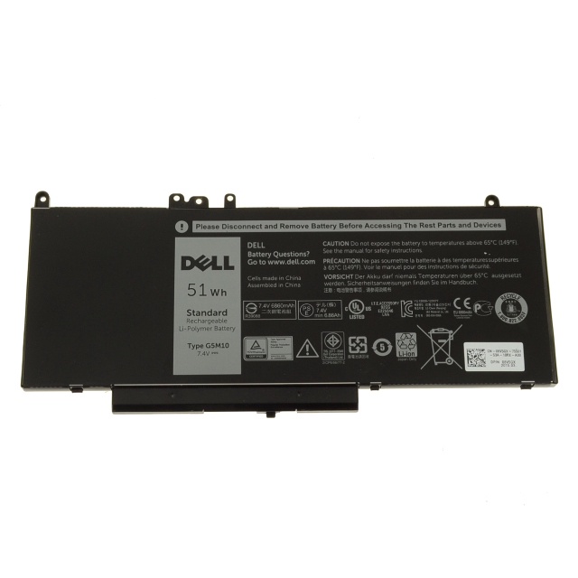 G5M10 Laptop Battery For Dell Latitude E5450 E5550 E5250 - 51Wh, 4-Cell, Li-Ion