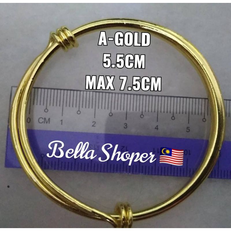 BANGLE GELANG BANGSAWAN MINGGU GOLD SILVER EMAS PERAK PENGANTIN ...