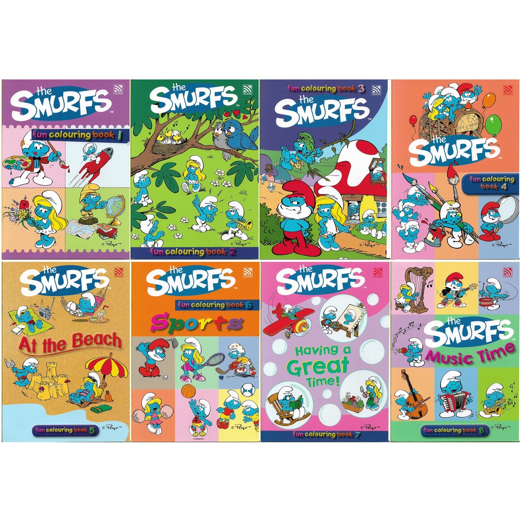 Fun Activities Books 3 Years Old And Above The Smurfs Fun Colouring ...