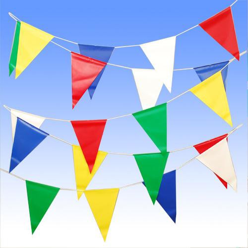 Colourful PVC Weatherproof Triangle String Flag Flagline For Event