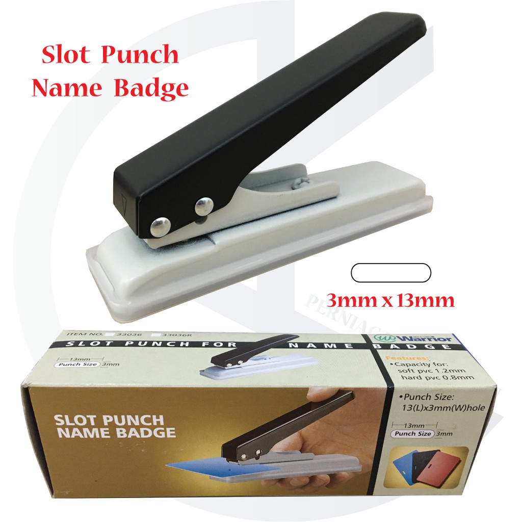 Warrior Slot Punch Name Badge / ID Card Puncher / Card Hole Punch 13mm