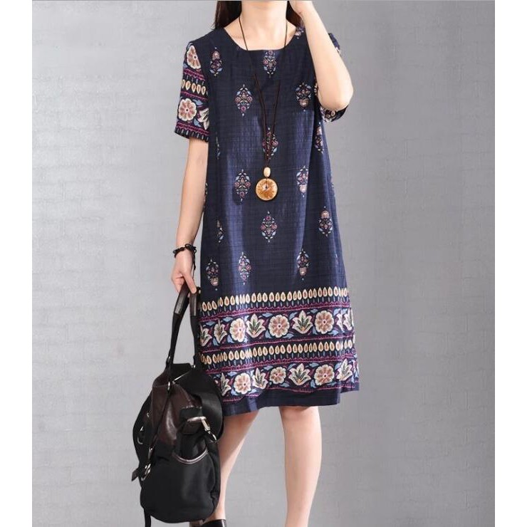🔥ZANZEA women female Summer Dress Floral Printed Casual Loose Cotton Boho  Party Maxi Dress🔥