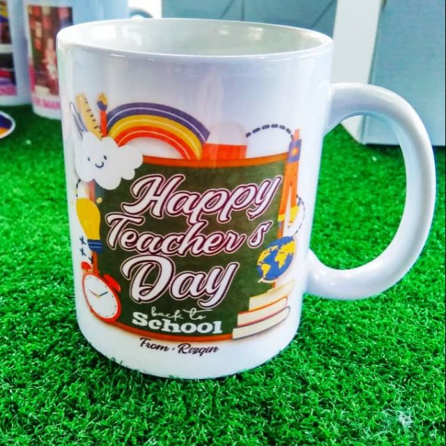 Mug Bergambar Hadiah Hari Guru Customize Printed Cawan Hadiah Gambar Logo Shopee Malaysia 