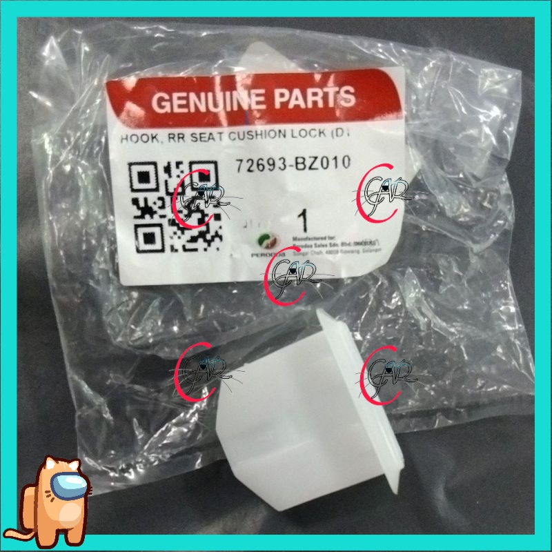 REAR SEAT HOOK CLIP ORIGINAL (@1PC) PERODUA VIVA KELISA AXIA BEZZA ...