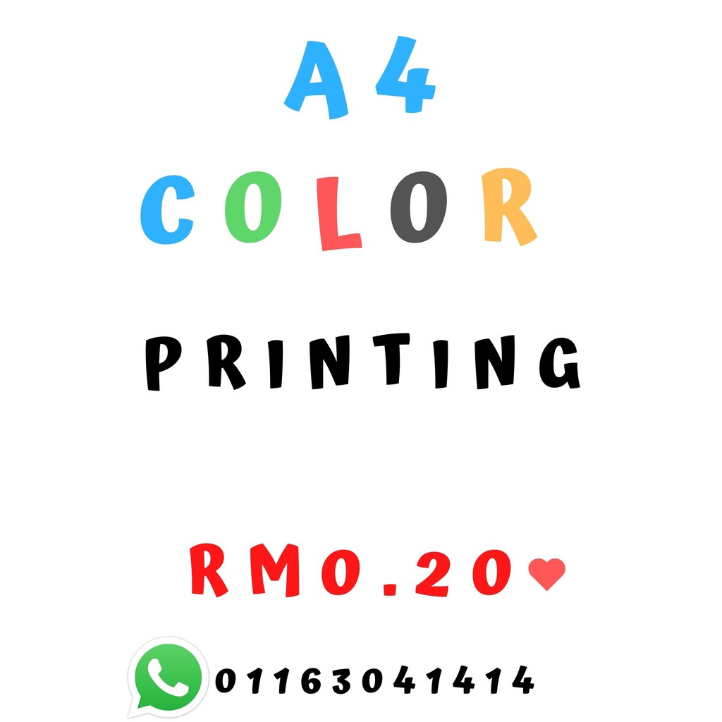 A4 ColorCheap Printing Service Shopee Malaysia