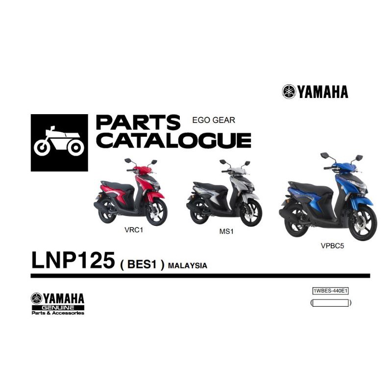 KATALOG PARTS MOTOR YAMAHA EGO GEAR / YAMAHA EGO / BUKU KATALOG