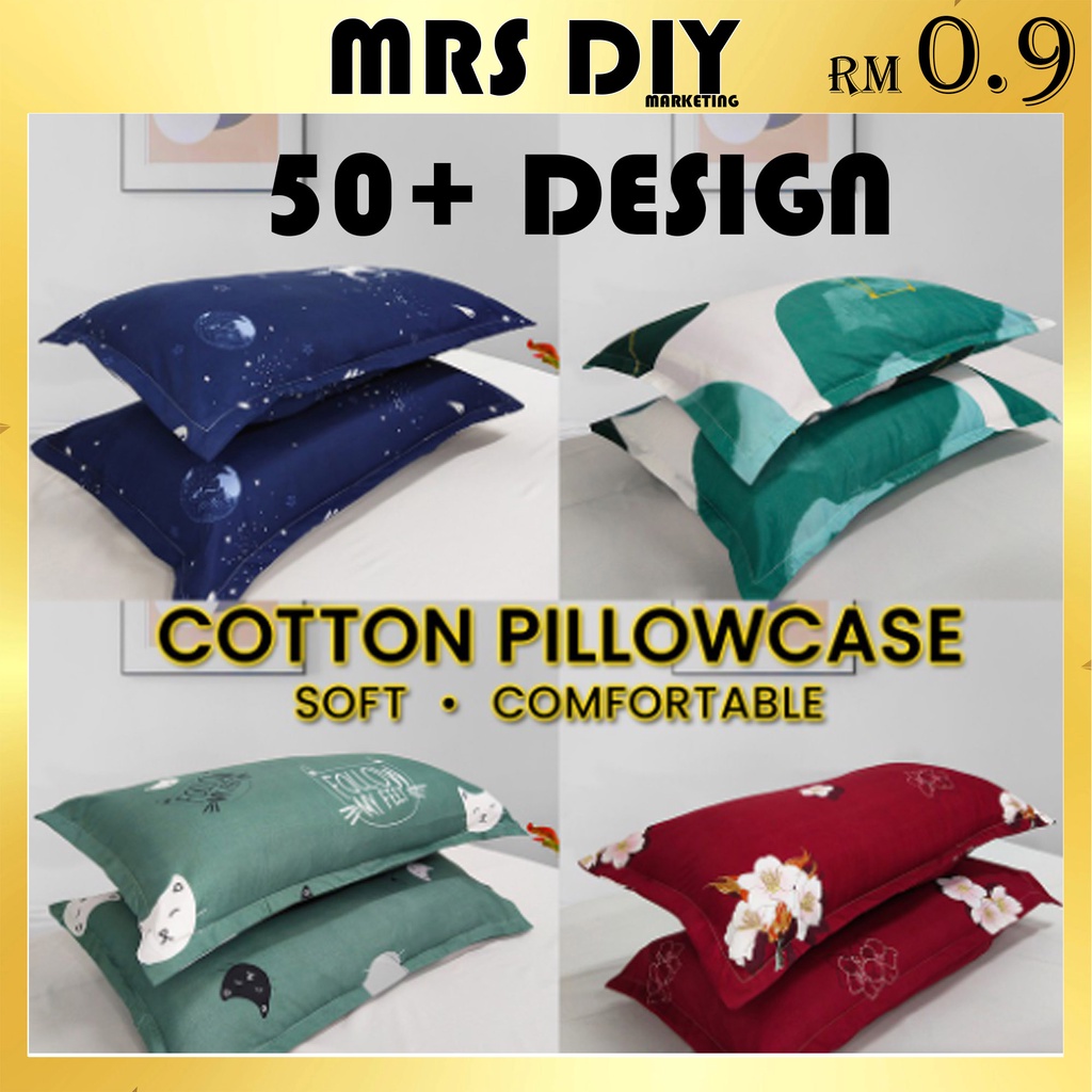 Pillowcase Sarung Bantal Cadar Bedsheet Pillow Case / COTTON / PLAIN