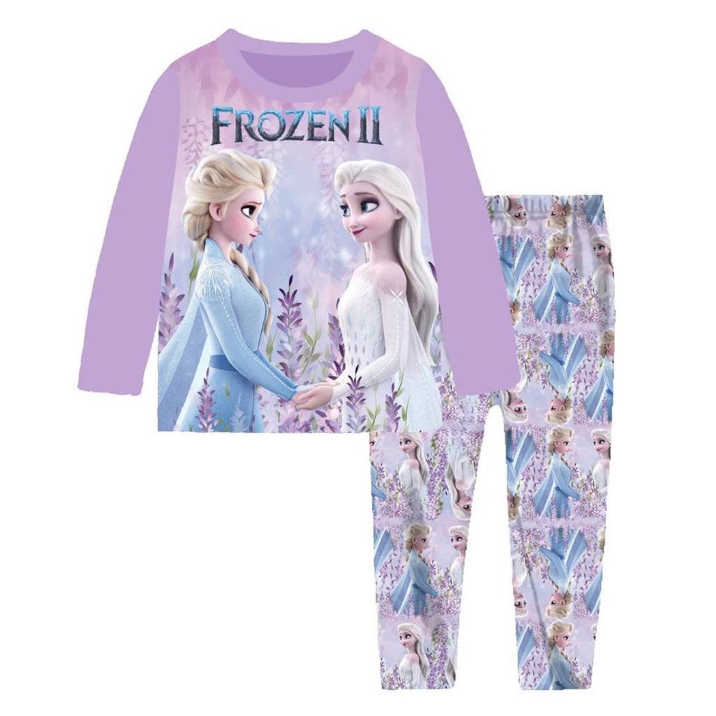 🆕 DISNEY FROZEN 2 PRINCESS ELSA ＆PRINCESS ANNA LONG SLEEVE LONG PANT ...