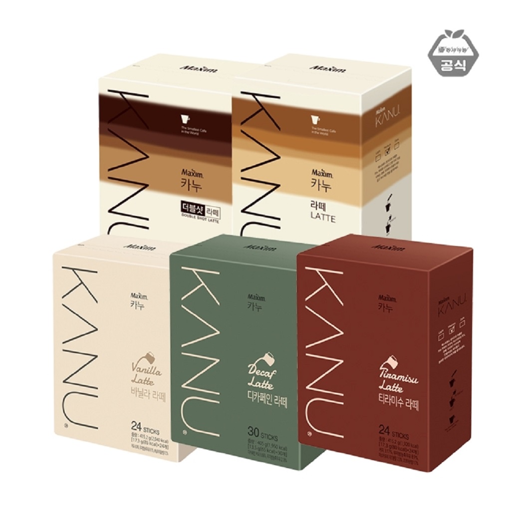 KOREA KANU All Latte Series /Double Shot, Decaf, Tiramisu, Vanilla