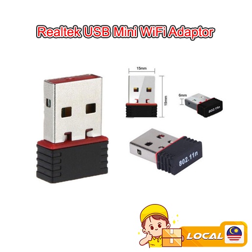 Realtek USB Mini Wireless Wifi Adaptor 2.4Ghz Wireless N 150Mbps Plug ...
