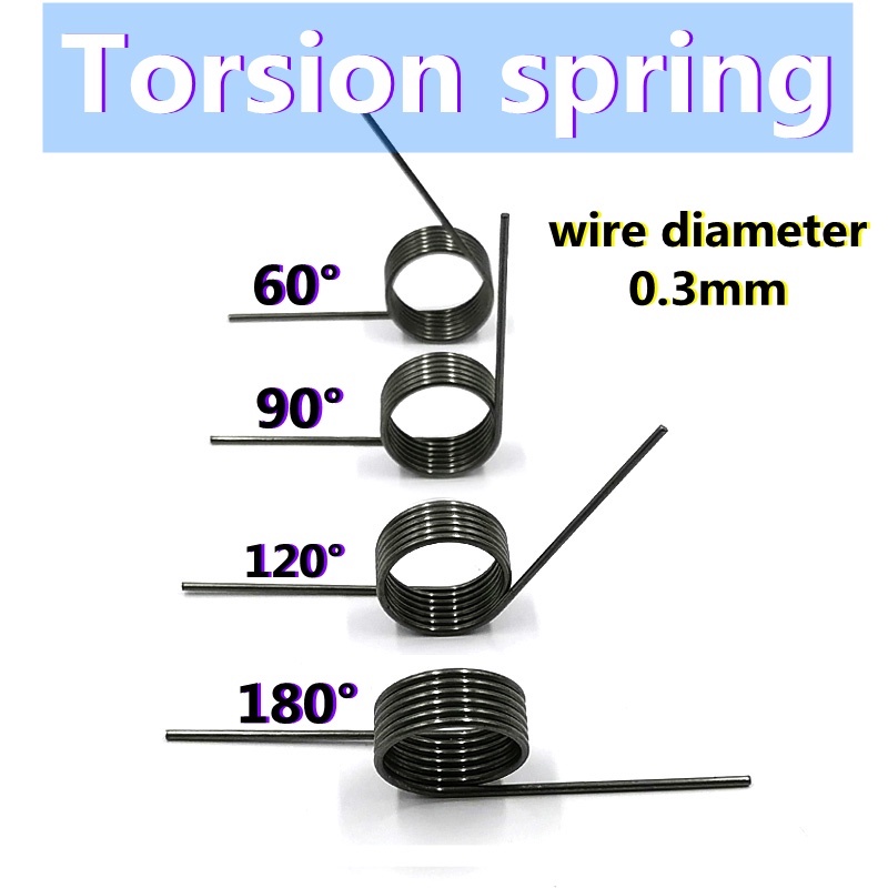 5pcs Torsion spring wire diameter 0.3mm Vshaped spiral torsion spring