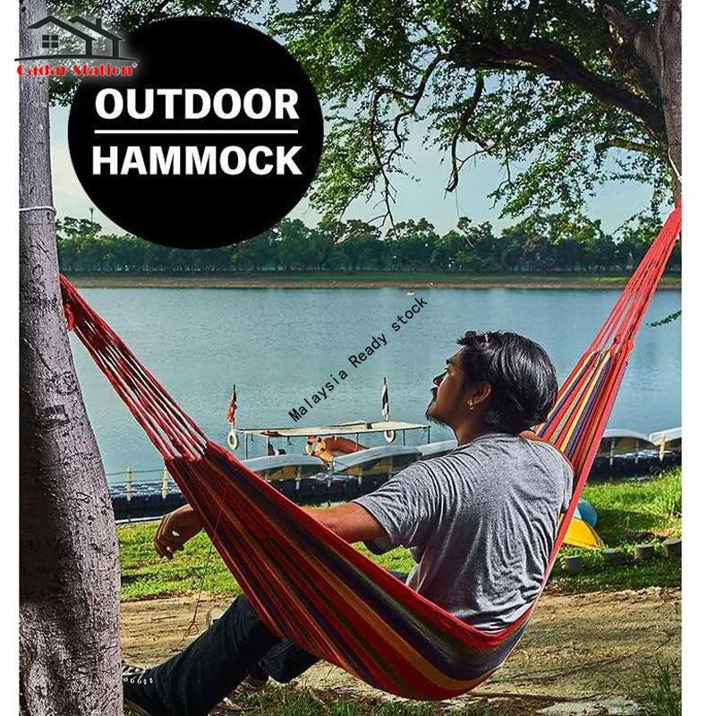 Outdoor Hammock Cradle Hanging Bed Shopee Malaysia