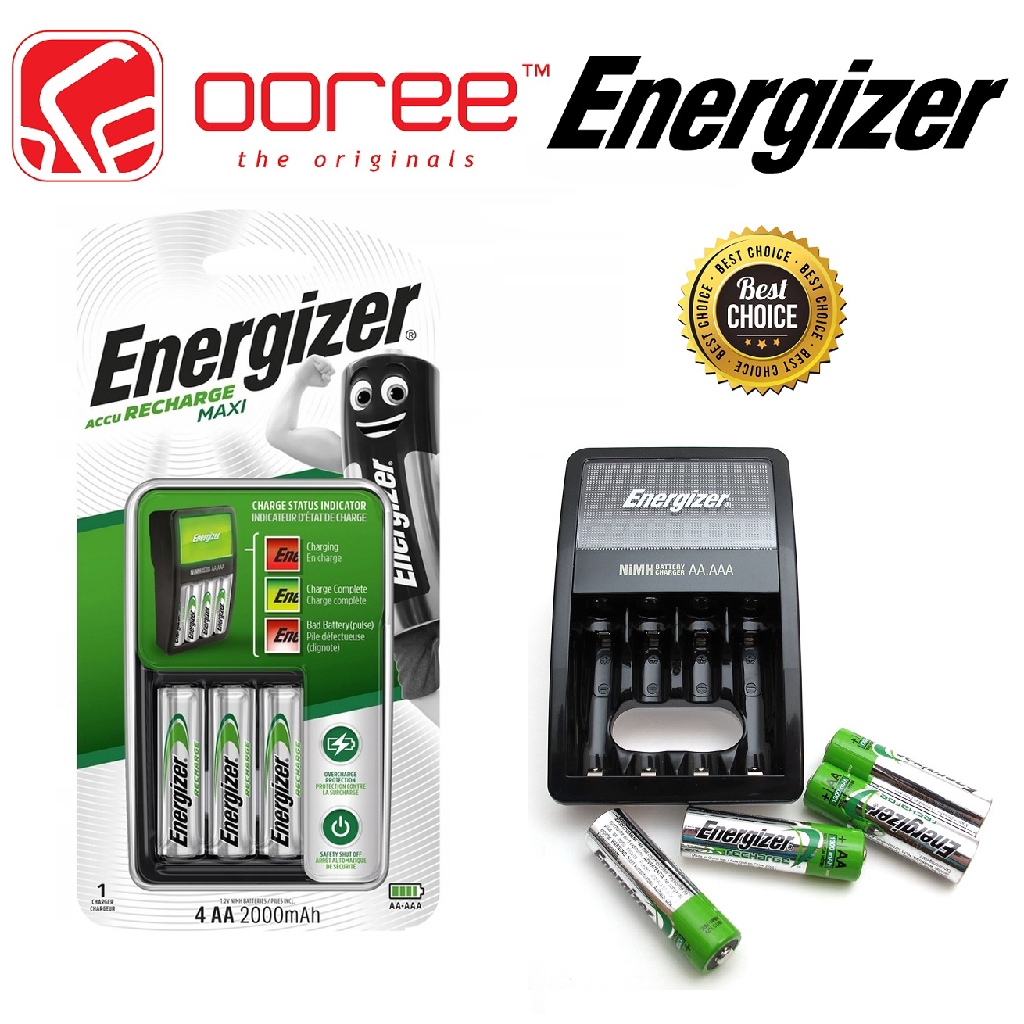Energizer Recharge Maxi Kit (8 pcs, AAA, AA, 2000 mAh, Piles