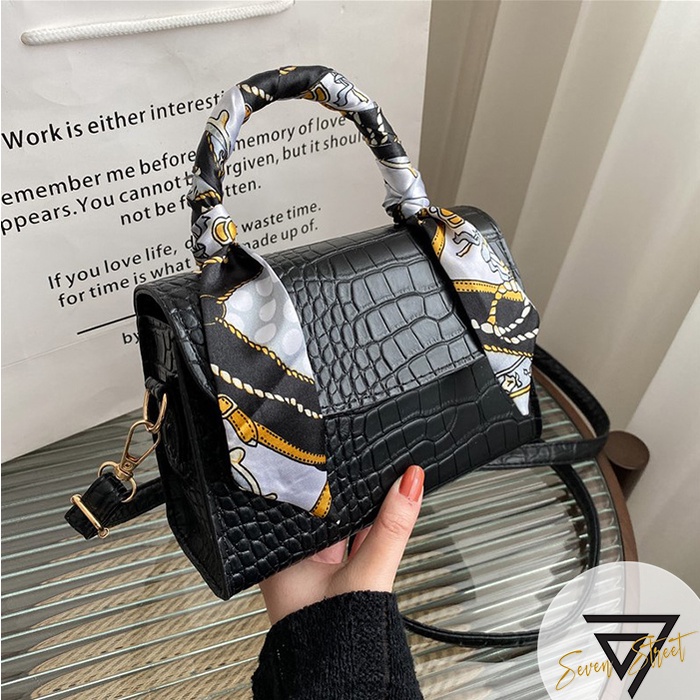 Seven Street Women Crocodile Embossed Crossbody and Shoulder Bag Sling Bag Shopee Malaysia