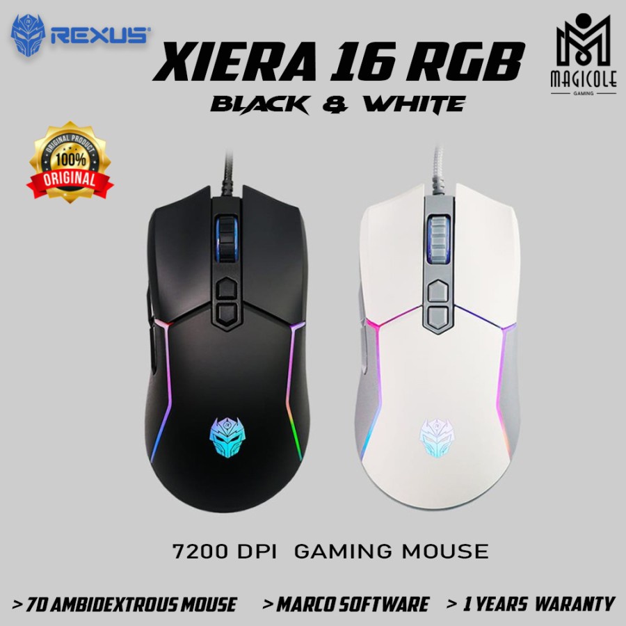 Rexus Xierra X16 RGB Gaming Mouse | Shopee Malaysia