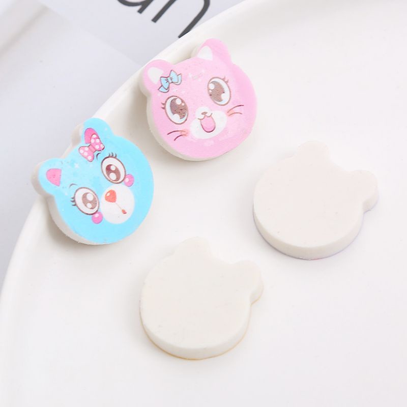4pcs/pack Cute Kitten Eraser Cat Eraser Pemadam Kucing Stationery ...