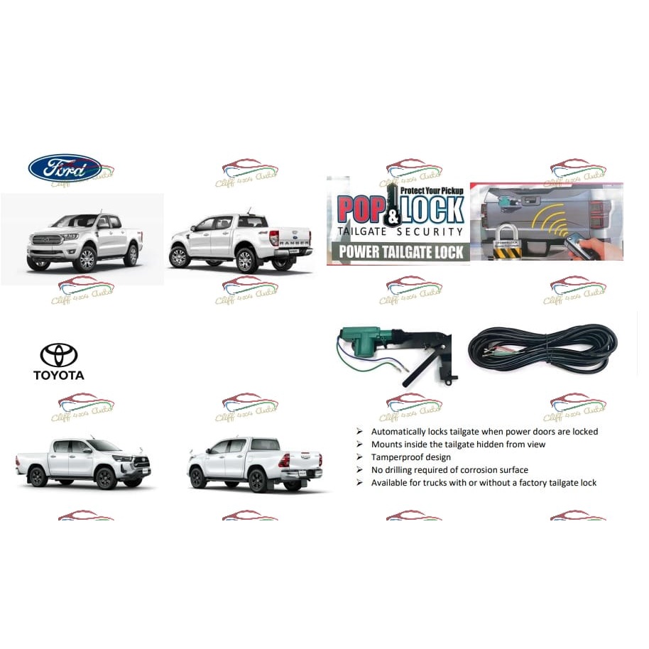 Ford Ranger Sustec/Js Safety Tailgate Centre Lock with car remote ...