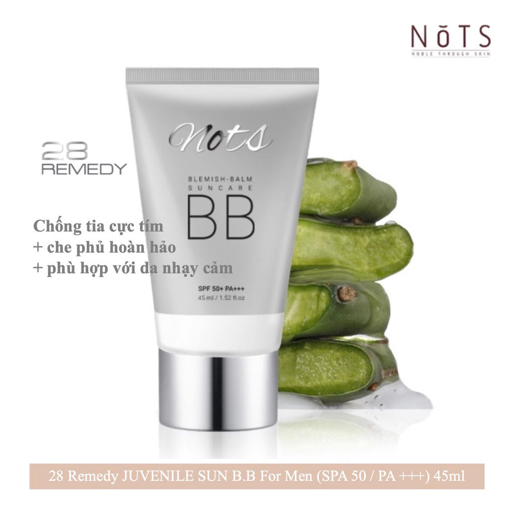Nots 28 Remedy Juvenile Sunbb For Men Sunscreen For Men (SPF50 / PA ...