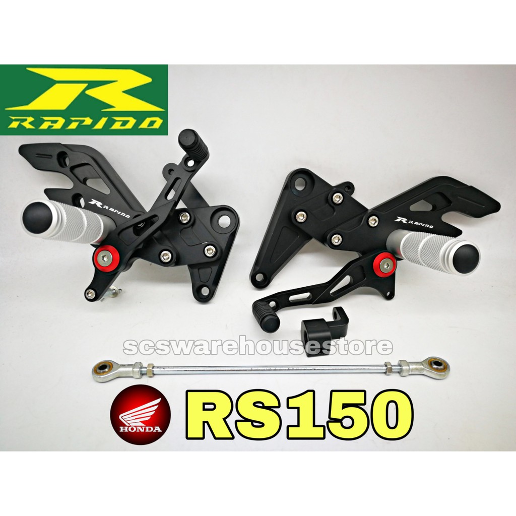Rapido Racing Footrest RS150 V1 & V2 Honda Tapak Kaki Single Racing