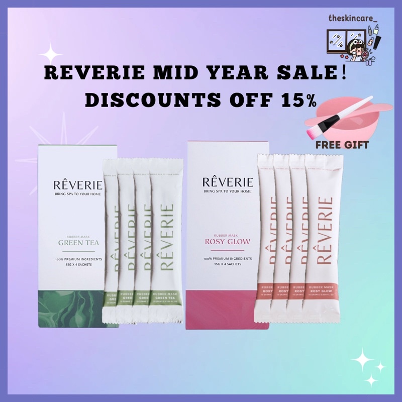 SALE REVERIE TOUCH RUBBER MASK - GREEN TEA & ROSY GLOW | Shopee Malaysia