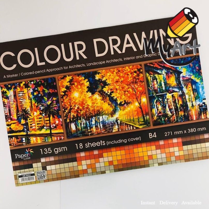 Myart SBS B4 Colour Drawing Block 135gsm/18sheets | Shopee Malaysia