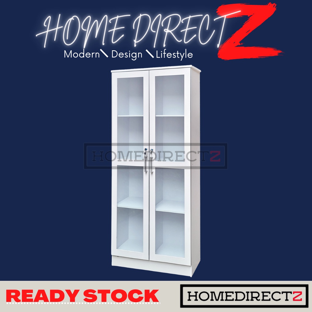 HDZ 6ft Display Cabinet with Glass Doors Lock-Rak Display Pintu Kaca ...