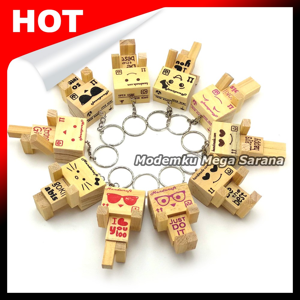 GANTUNGAN Danbo Wooden Keychain Souvenir | Shopee Malaysia