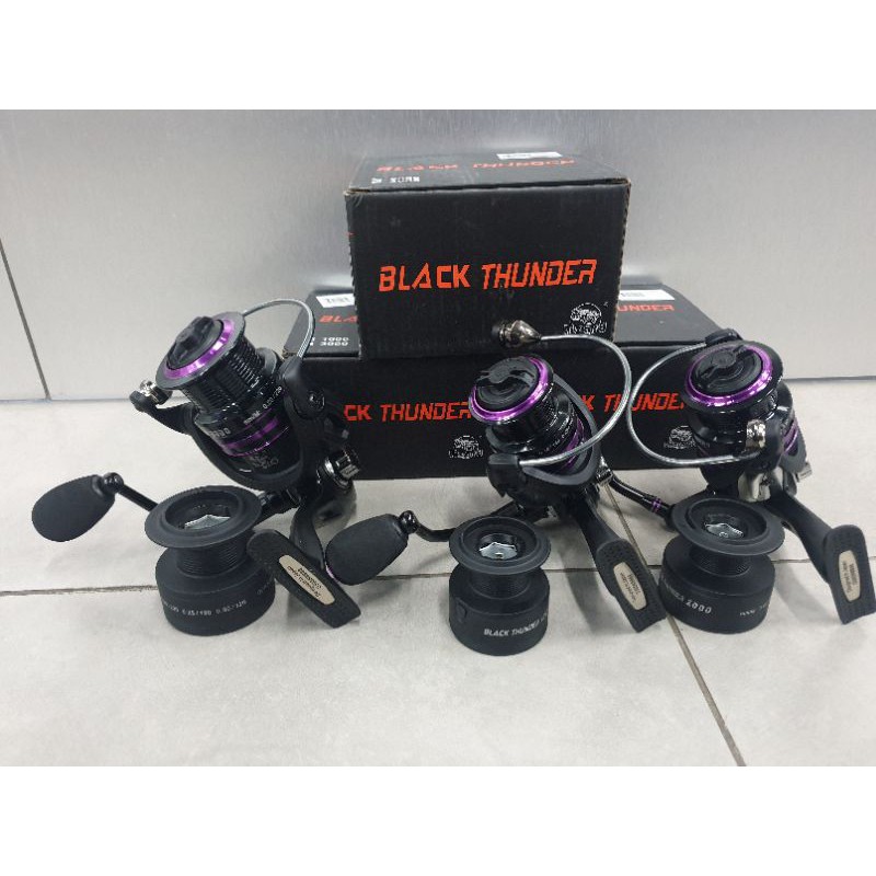 Lizard Reel Black Thunder With Spare Spool | Shopee Malaysia