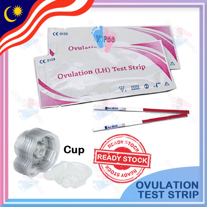 Ovulation Test Strip Tester Cup Masa Subur Ujian Ovulasi OPK LH Test