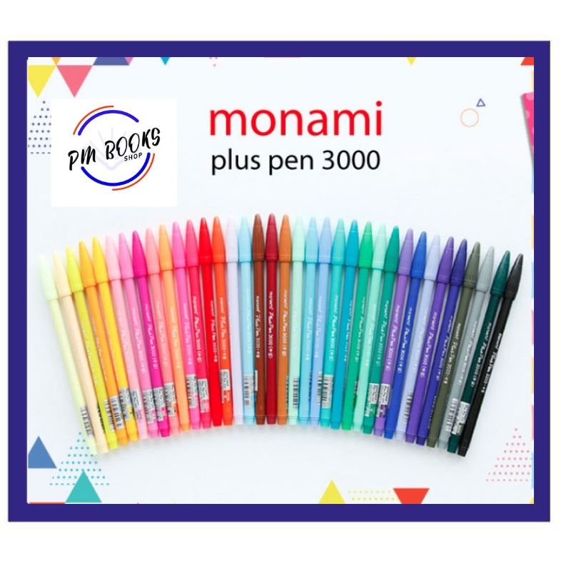 [PMB] Monami Plus Pen 3000 Fine Brush Nib Fineliner 0.4mm Individual ...