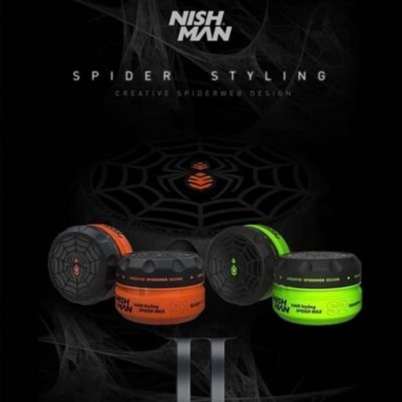 Nishman Aqua Spider WAX S1 ( BLACKWIDOW ) 150ml - barbertools4sale