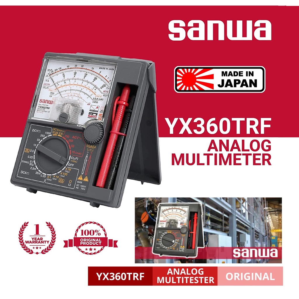 Sanwa Yx360trf Analog Multimeter Tester Made In Japan Shopee Malaysia 