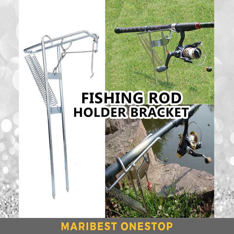 Portable Fishing Rod Holder Bracket Dual Spring Fishing Pole
