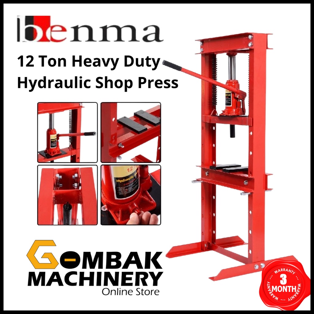 BENMA 12Ton Heavy Duty Hydraulic Shop Press -3 Months Warranty | Shopee ...