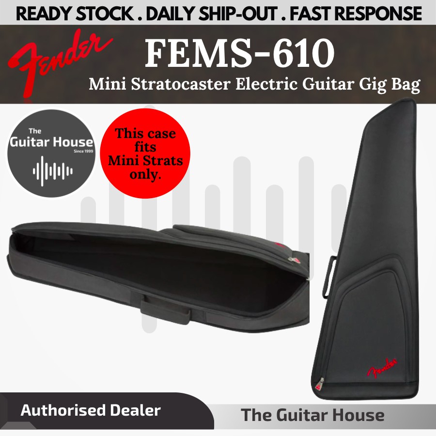 Fender FEMS-610 Mini Stratocaster Electric Guitar Gig Bag (FEMS610) (FEMS  610) | Shopee Malaysia