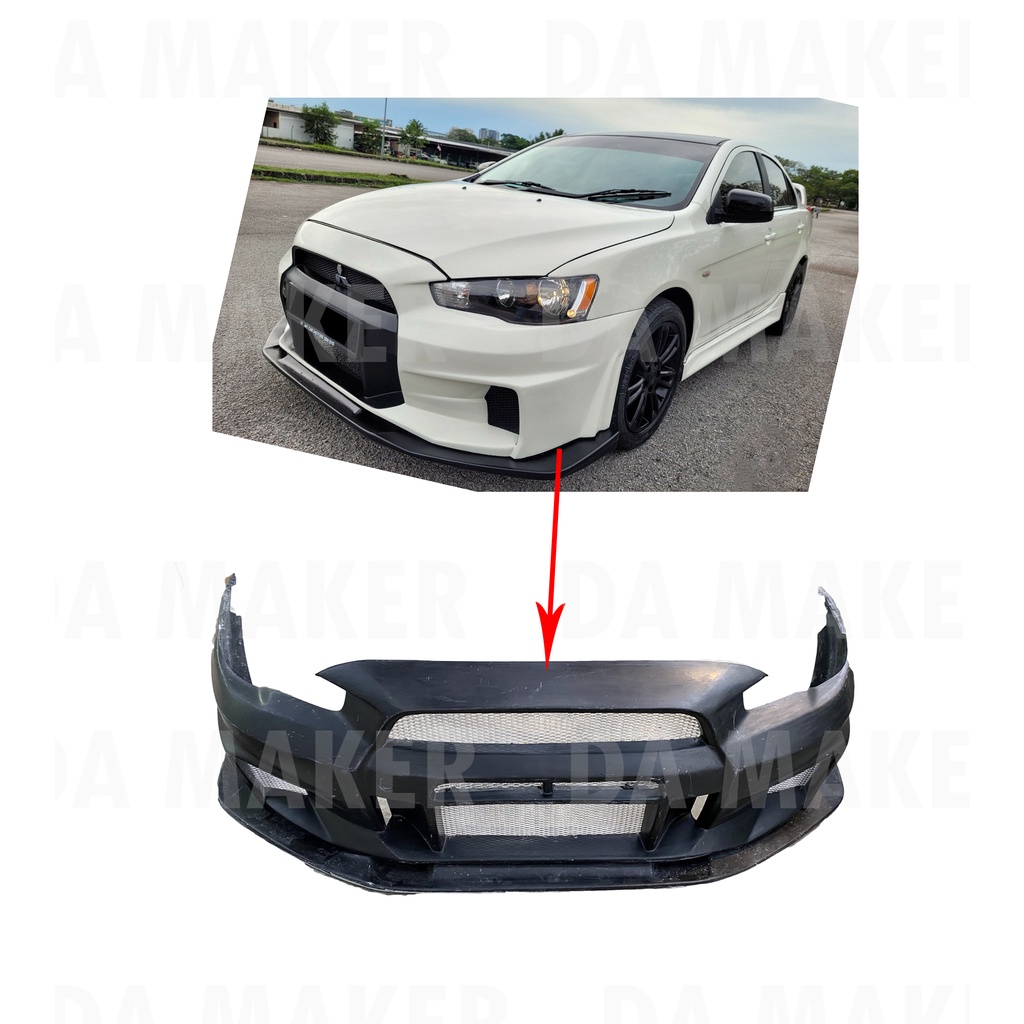 PROTON INSPIRA / MITSUBISHI LANCER EVO X DESIGN VARIS V3 FRONT BUMPER WITH FRONT LIP Shopee