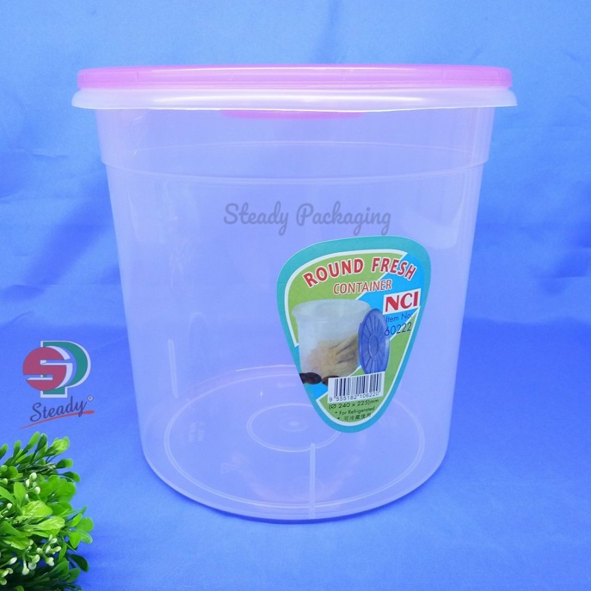 (NCI 60222) Round Container with Cover | Shopee Malaysia