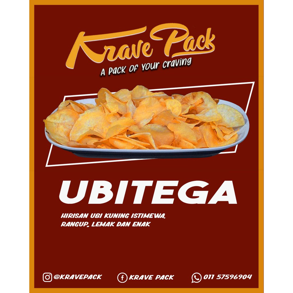 Kerepek Ubi Kuning Ubi Mentega Masin 500g Kravepack Ubitega Shopee