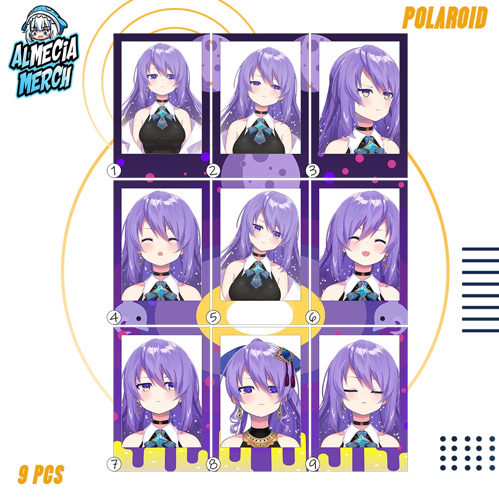 Hololive Moona Hoshinova Polaroid Vtuber Photo / Hololive Frame Photo ...