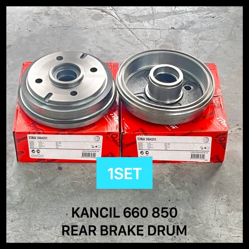 TRW DB4251 PERODUA KANCIL 660 850 REAR BRAKE DRUM SET 2PCS Shopee