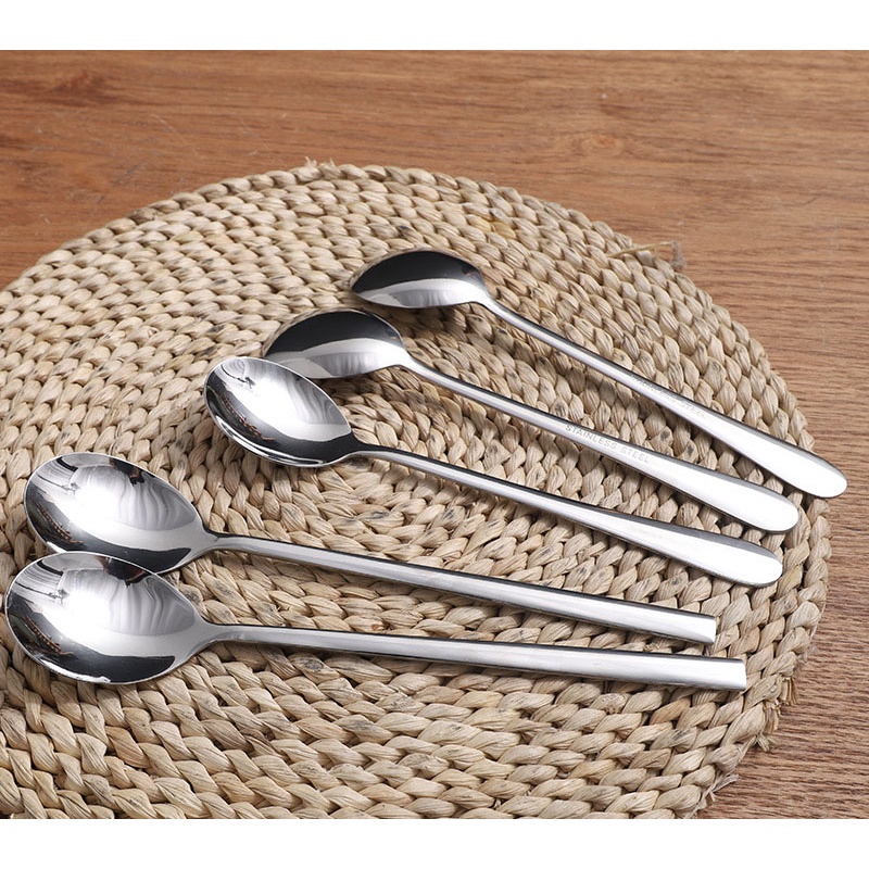 Korean stainless steel spoon korean spoon set sudu korea panjang long