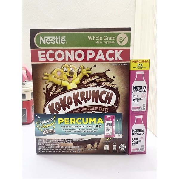 Nestle Koko Krunch 500g FOC Nestle JUST MILK 200ml | Shopee Malaysia