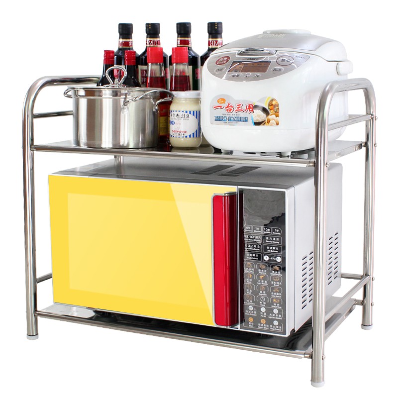 Kitchen stainless steel rack double layer microwave oven rack oven rack
