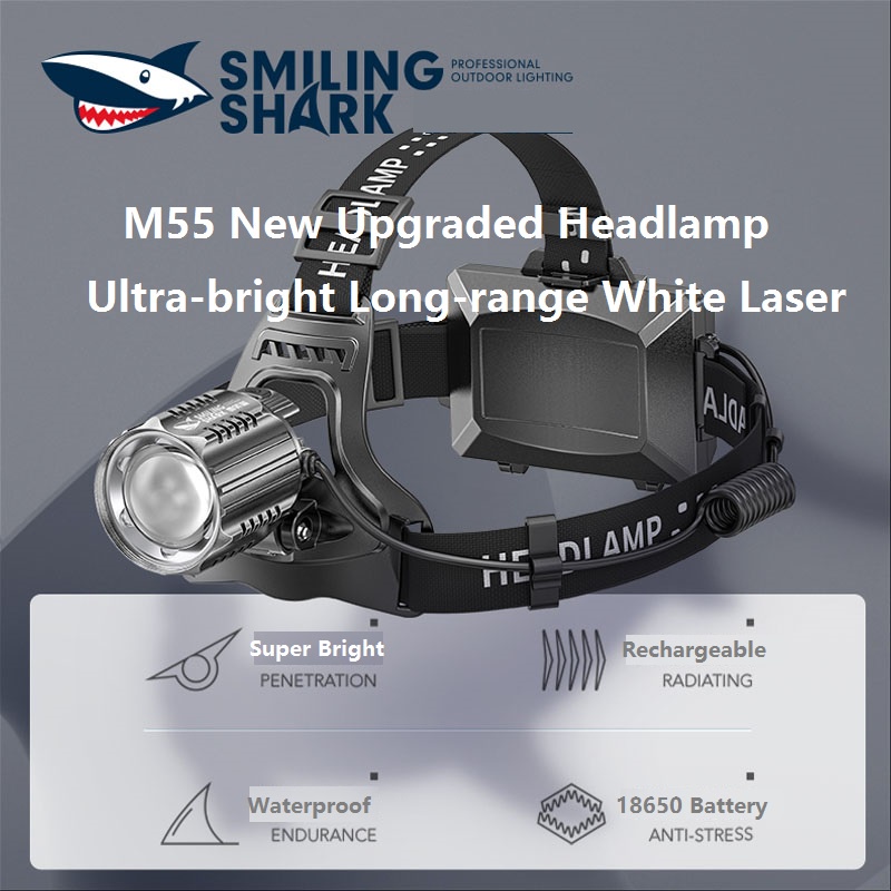 SmilingShark Led M55 Powerful Head Lamp | Shopee Malaysia